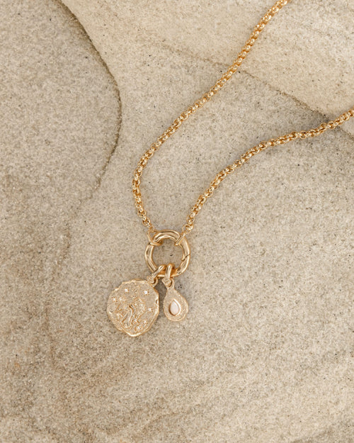 Yellow Gold Vermeil With Love Birthstone Annex Link Pendant - June