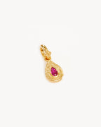 Yellow Gold Vermeil With Love Birthstone Annex Link Pendant - July