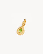 Yellow Gold Vermeil With Love Birthstone Annex Link Pendant - August