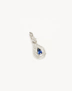 White Gold Vermeil With Love Birthstone Annex Link Pendant - September