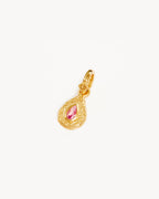 Yellow Gold Vermeil With Love Birthstone Annex Link Pendant - October