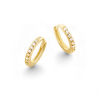 Pave Huggie Hoop Earrings