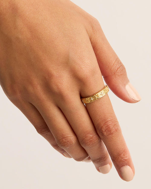 Yellow Gold Vermeil Live in Grace Ring