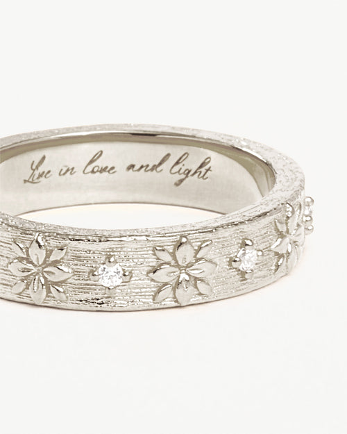 White Gold Vermeil Live in Grace Ring