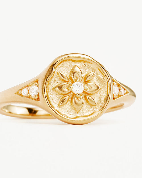 Yellow Gold Vermeil Live in Love Ring