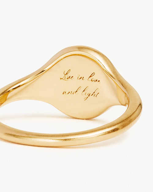 Yellow Gold Vermeil Live in Love Ring