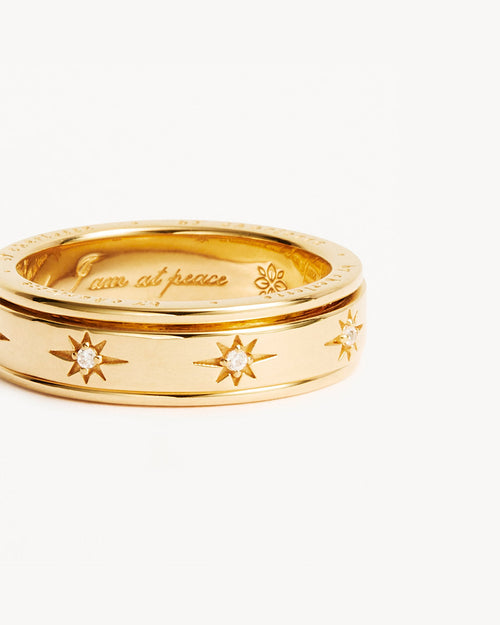 Yellow Gold Vermeil I Am Loved Spinning Meditation Ring