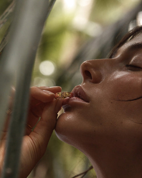 Yellow Gold Vermeil I Am Loved Spinning Meditation Ring