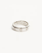 White Gold Vermeil I Am Loved Spinning Meditation Ring