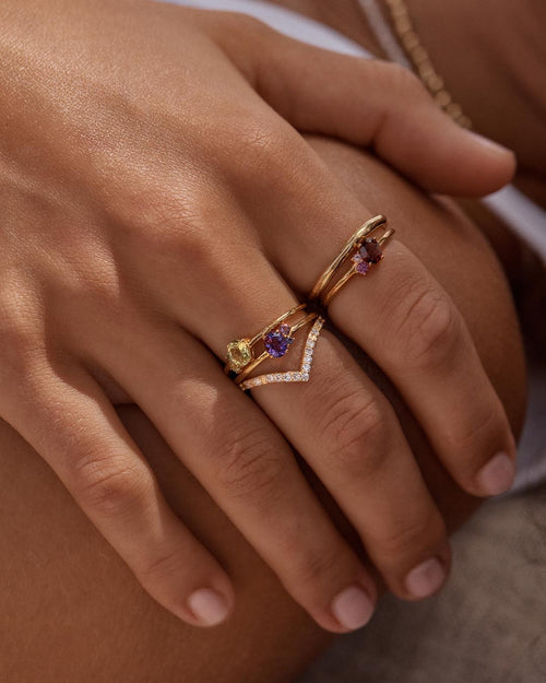 Yellow Gold Vermeil Kindred Birthstone Ring - January