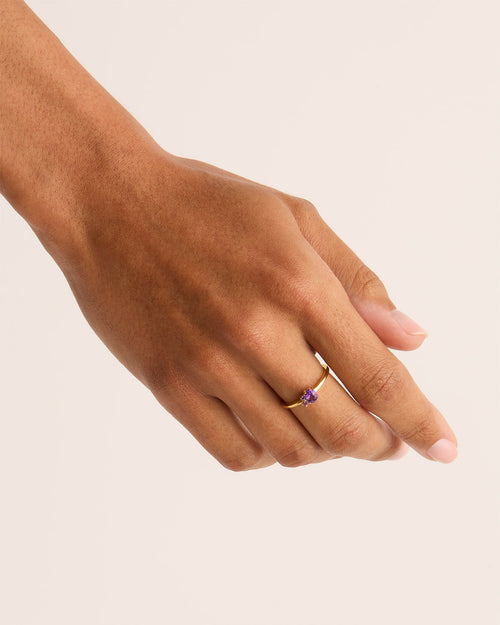 Yellow Gold Vermeil Kindred Birthstone Ring - February