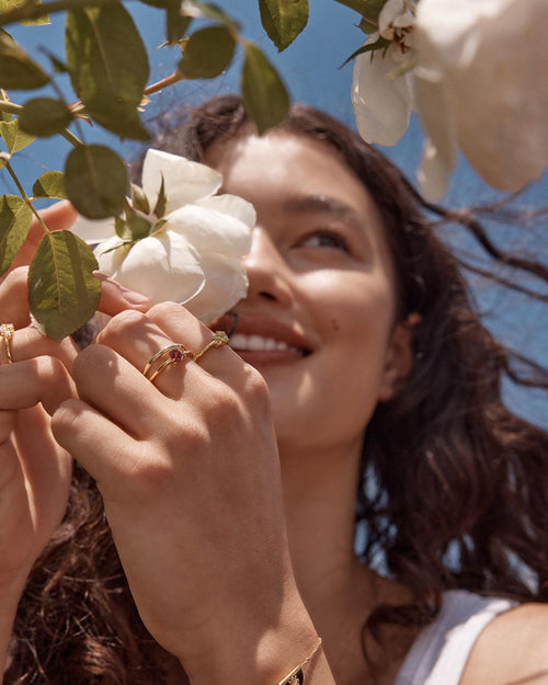 Yellow Gold Vermeil Kindred Birthstone Ring - February