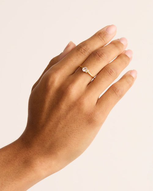 Yellow Gold Vermeil Kindred Birthstone Ring - April