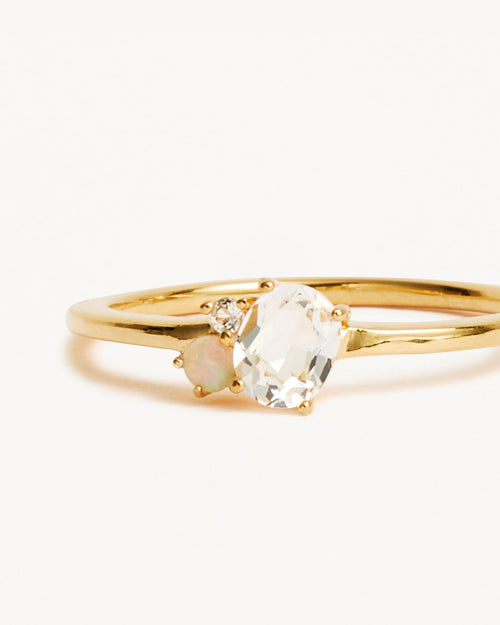 Yellow Gold Vermeil Kindred Birthstone Ring - April