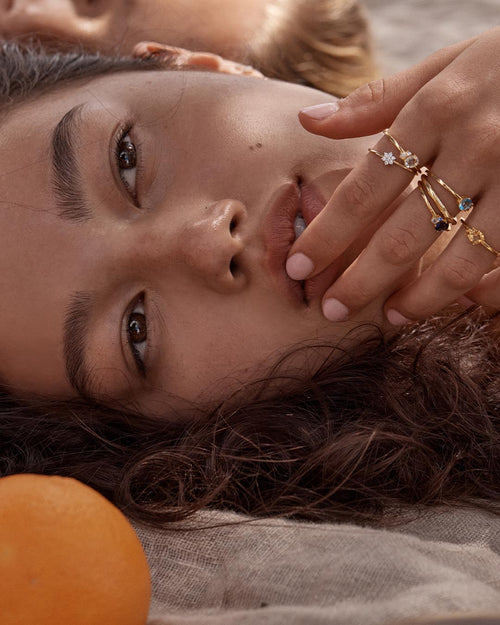 Yellow Gold Vermeil Kindred Birthstone Ring - April