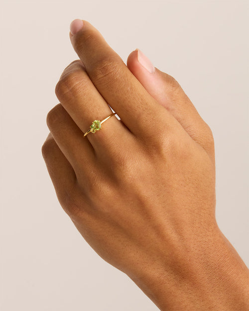 Yellow Gold Vermeil Kindred Birthstone Ring - August