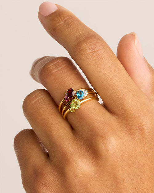 Yellow Gold Vermeil Kindred Birthstone Ring - August