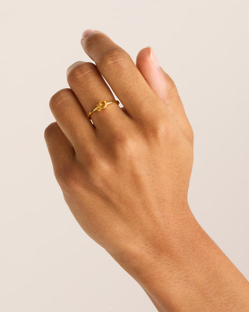Yellow Gold Vermeil Kindred Birthstone Ring - November