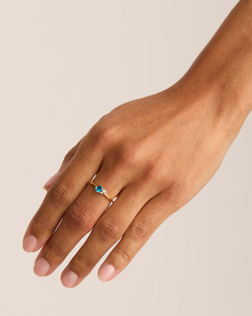 Yellow Gold Vermeil Kindred Birthstone Ring - December