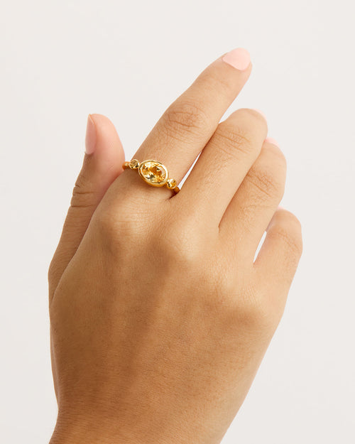 Yellow Gold Vermeil Radiant Soul Ring - Sun