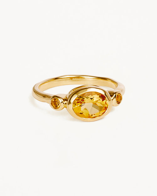 Yellow Gold Vermeil Radiant Soul Ring - Sun