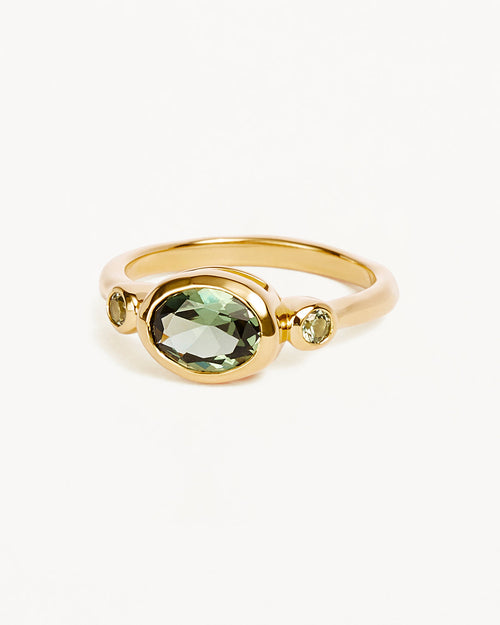 Yellow Gold Vermeil Radiant Soul Ring - Forest