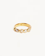Yellow Gold Vermeil Protection of Eye Crystal Ring