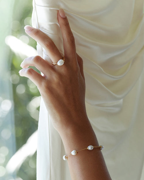 Yellow Gold Vermeil Harmony Pearl Ring