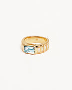 Yellow Gold Vermeil Calm Your Soul Topaz Ring