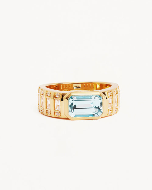 Yellow Gold Vermeil Calm Your Soul Topaz Ring