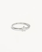 White Gold Vermeil Wishing on a Star Ring