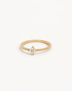 Yellow Gold Vermeil Crystal Bloom Ring