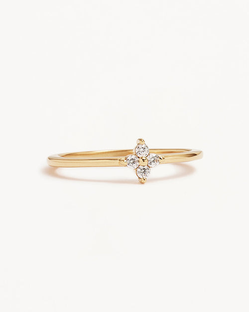 Yellow Gold Vermeil Crystal Bloom Ring