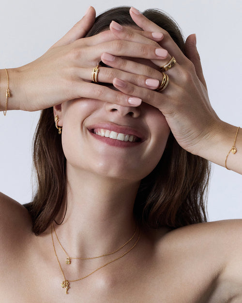 Yellow Gold Vermeil Connected Hearts Ring