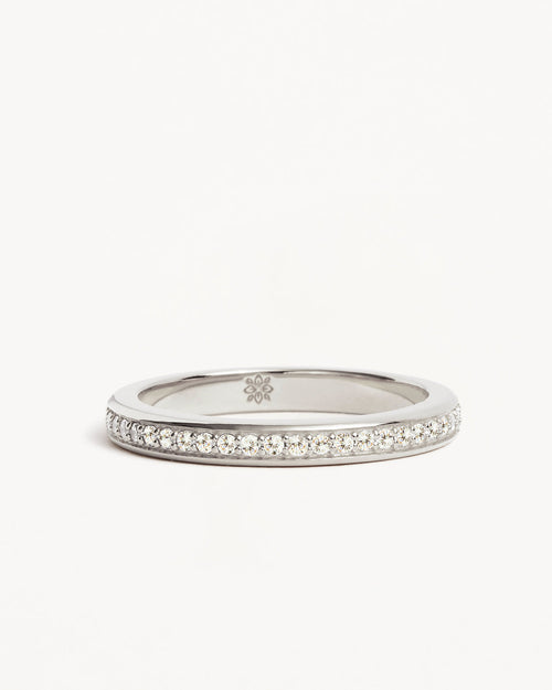 White Gold Vermeil With Love Ring