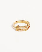 Yellow Gold Vermeil Connect Deeply Ring
