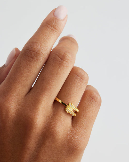 Yellow Gold Vermeil Connect Deeply Ring