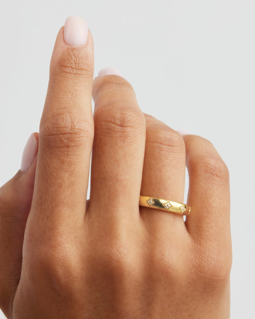 Yellow Gold Vermeil Bloom With You Lotus Ring