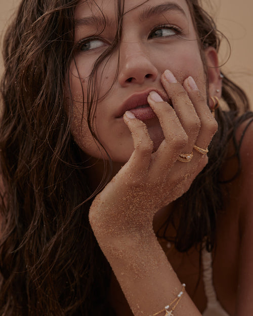 Yellow Gold Vermeil Sea Foam Ring