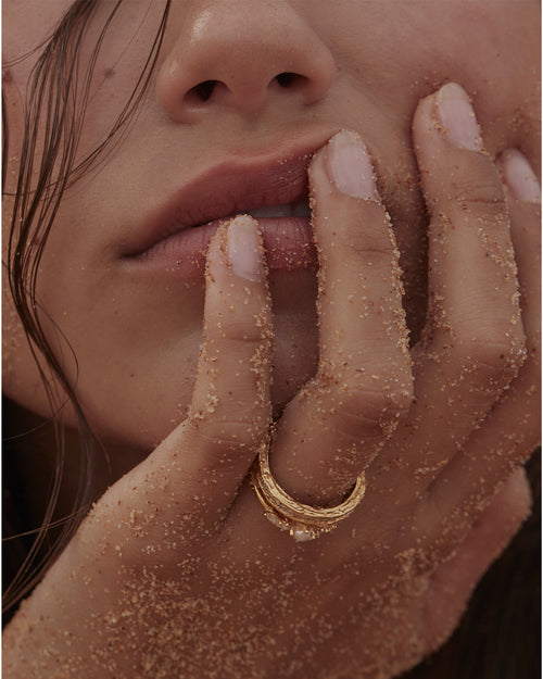 Yellow Gold Vermeil Sea Foam Ring