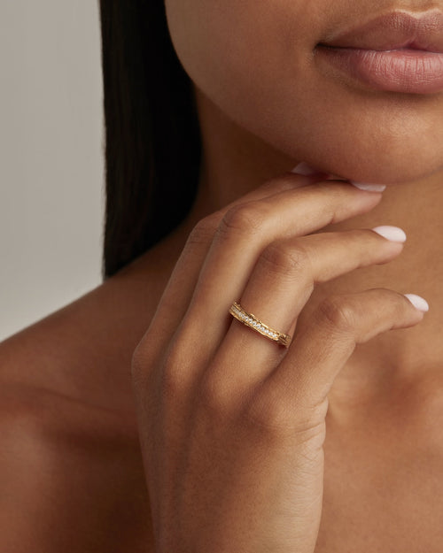 Yellow Gold Vermeil Sunkissed Horizon Ring