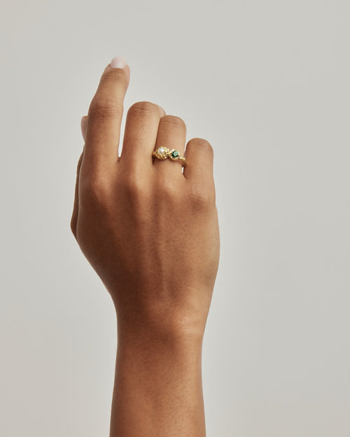 Yellow Gold Vermeil Moonlit Tides Ring