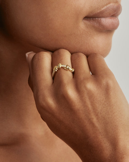 Yellow Gold Vermeil Embrace Stillness Ring