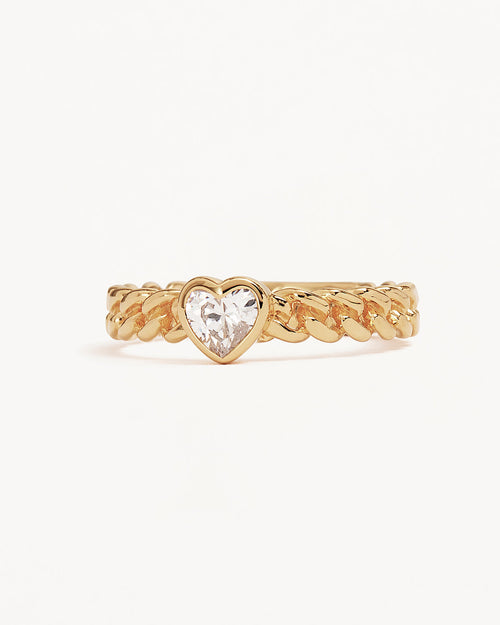 Yellow Gold Vermeil Radiant Heart Engravable Ring