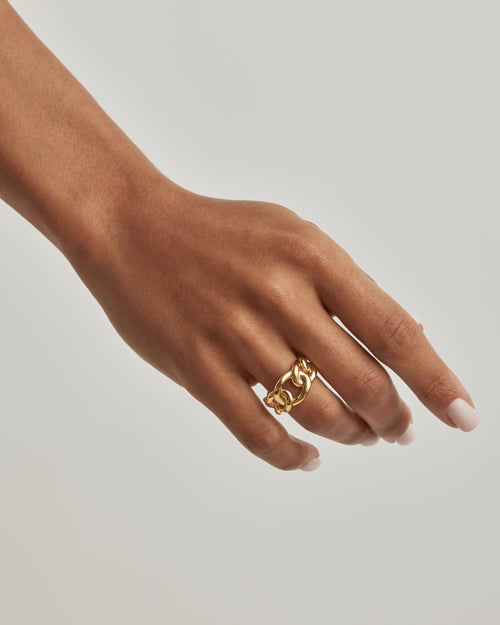 Yellow Gold Vermeil Strength Ring
