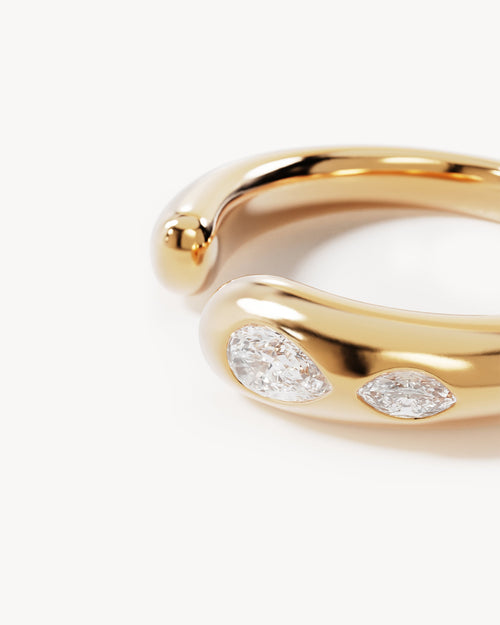 Yellow Gold Vermeil Dewdrop Ring