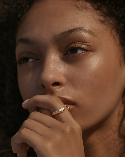 Yellow Gold Vermeil Dewdrop Ring