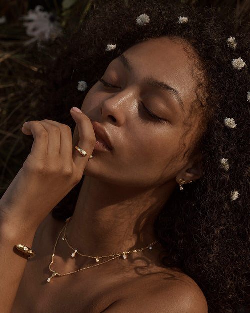 Yellow Gold Vermeil Dewdrop Ring