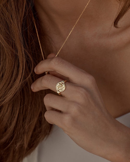 Yellow Gold Vermeil Serene Lotus Ring