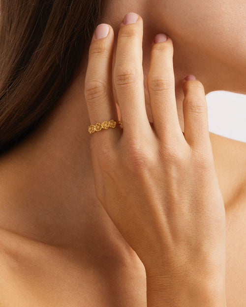 Yellow Gold Vermeil Bloom With Grace Ring